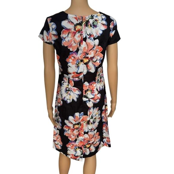 OLIVIA MATTHEWS floral DRESS 100% cotton SIZE 8 belt loops, no belt included - Picture 3 of 10